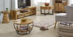 Surrey Solid Wood & Metal Coffee Table With Shelf - Image 5