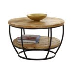 Surrey Solid Wood & Metal Coffee Table With Shelf - Image 2