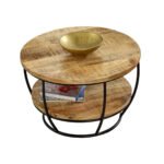 Surrey Solid Wood & Metal Coffee Table With Shelf - Image 4