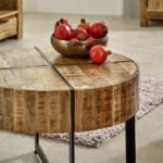Surrey Solid Wood Coffee Table With Metal Legs - Image 3