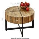 Surrey Solid Wood Coffee Table With Metal Legs - Image 8