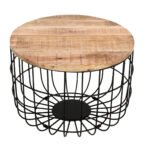 Surrey Solid Wood & Metal Wire Coffee Table - Image 5