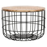 Surrey Solid Wood & Metal Wire Coffee Table - Image 3
