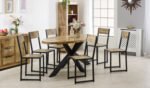 Surrey Solid Wood & Metal Oval Dining Table 6-8 Seater - Image 11