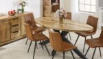 Surrey Solid Wood & Metal Oval Dining Table 6-8 Seater - Image 13