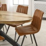 Surrey Solid Wood & Metal Oval Dining Table 6-8 Seater - Image 3