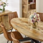 Surrey Solid Wood & Metal Oval Dining Table 6-8 Seater - Image 4