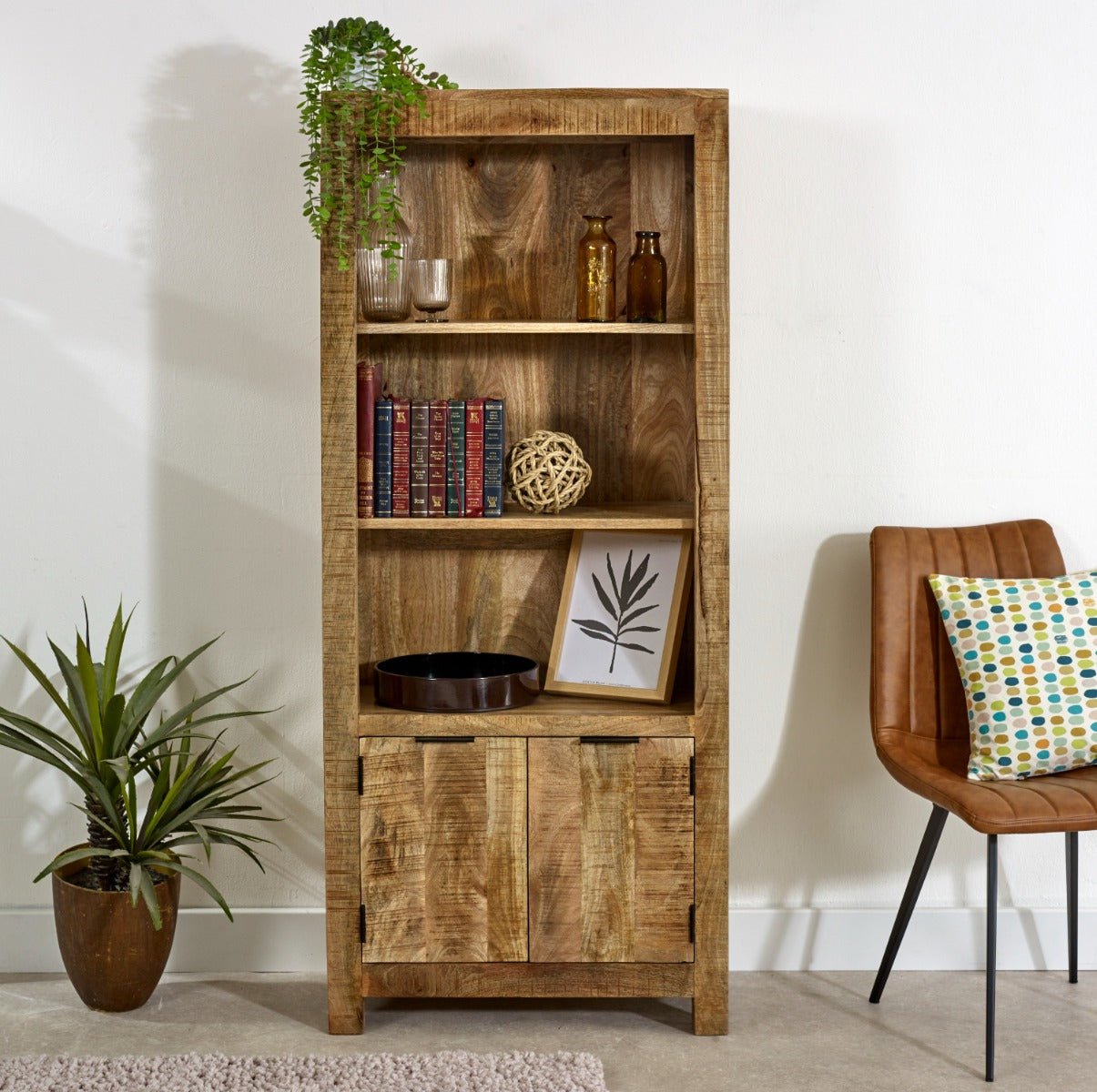 md15-1.jpg Surrey Solid Wood Bookcase With Doors
