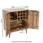Surrey Solid Wood Drinks Cabinet / Sideboard - Image 7