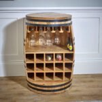 Surrey Solid Dark Wood Barrel Wine Sideboard - Image 3