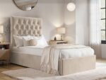 Milan Single Velvet Ottoman Bed - Image 3