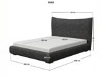 Miller Curved Headboard Bed Black Chenille - Image 3