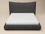 Miller Curved Headboard Bed Black Chenille - Image 8