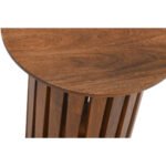 Slatted Mango Wood Side Table - Image 3