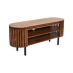 Slatted Mango Wood TV Cabinet - Image 5