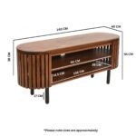 Slatted Mango Wood TV Cabinet - Image 4