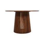 Slatted Mango Wood Round Dining Table - Image 5