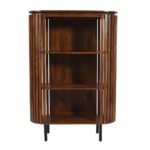 Slatted Mango Wood Bookcase - Image 3