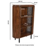 Slatted Mango Wood Bookcase - Image 2