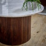 Opal Mango Wood Coffee Table With Marble Top - Image 3