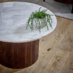 Opal Mango Wood Coffee Table With Marble Top - Image 5