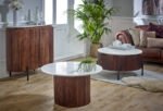 Opal Mango Wood Coffee Table With Marble Top - Image 6