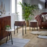 Opal Mango Wood Side Table With Marble Top & Metal Legs - Image 6