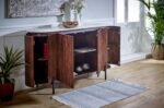Opal Mango Wood Sideboard With Marble Top & Metal Legs - Image 4