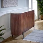 Opal Mango Wood Sideboard With Marble Top & Metal Legs - Image 6