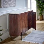 Opal Mango Wood Sideboard With Marble Top & Metal Legs - Image 7