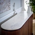 Opal Mango Wood Sideboard With Marble Top & Metal Legs - Image 8