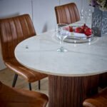 Opal Mango Wood Dining Table 170Cm With Marble Top - Image 6