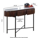 Opal Mango Wood Console Table With Marble Top And Metal Legs - Image 9