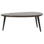 Opal Coffee Table With Black Marble Top & Metal Legs - Image 2