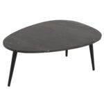 Opal Coffee Table With Black Marble Top & Metal Legs - Image 4