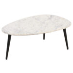 Opal Coffee Table With White Marble Top & Metal Legs - Image 4