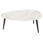 Opal Coffee Table With White Marble Top & Metal Legs - Image 3