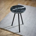 Opal Side Table With Black Marble Top & Metal Legs - Image 4
