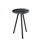 Opal Side Table With Black Marble Top & Metal Legs - Image 2