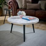 Opal Coffee Table With Marble Top And Metal Legs - Image 3