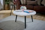 Opal Coffee Table With Marble Top And Metal Legs - Image 4