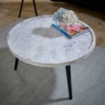 Opal Coffee Table With Marble Top And Metal Legs - Image 5