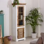 Alfie Wood Bookcase/Display Cabinet – 3 Shelves & 1 Door