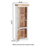Alfie Wood Bookcase/Display Cabinet - 3 Shelves & 1 Door - Image 9
