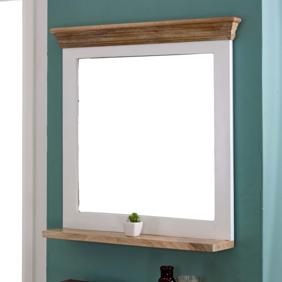 mw09-1_1.jpg Alfie Mirror Frame With Shelf Solid Mango Wood