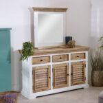 Alfie Mirror Frame With Shelf Solid Mango Wood - Image 11
