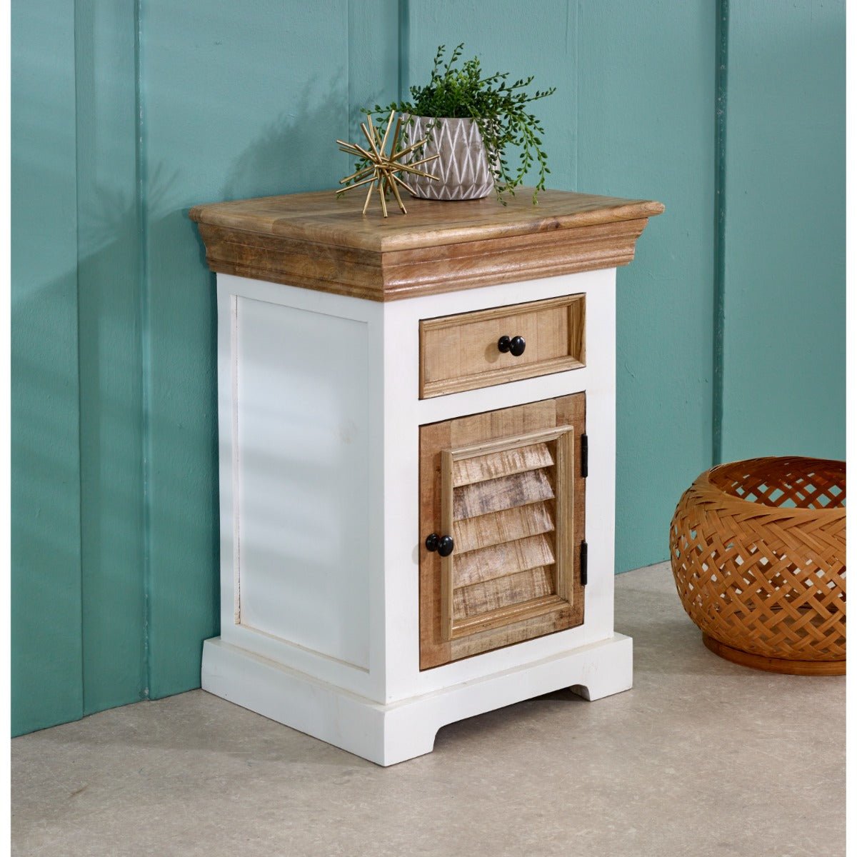 mw12-1_1.jpg Alfie Solid Mango Wood Bedside Cabinet 1 Drawer + 1 Door