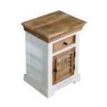 Alfie Solid Mango Wood Bedside Cabinet 1 Drawer + 1 Door - Image 4