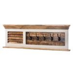 Alfie Wood Shoe Rack & Hanger Wall Hook Set - Image 3
