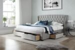 Newton Grey Velvet 4 Drawer Storage Bed - Image 2